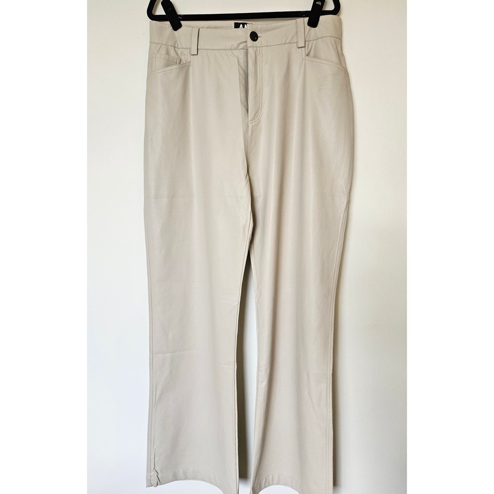 NWT Alp-n-Rock Claren Faux Leather Pants Silvergrey Women Size XL